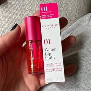 Clarins water lip stain in ROSE water NWT